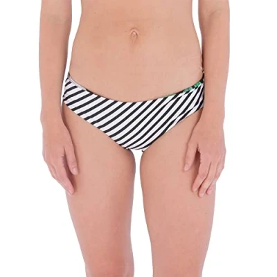 Abbildung von Hurley Damen Flora Revo Cheeky Hipster Bikini Bottoms, Creme, M