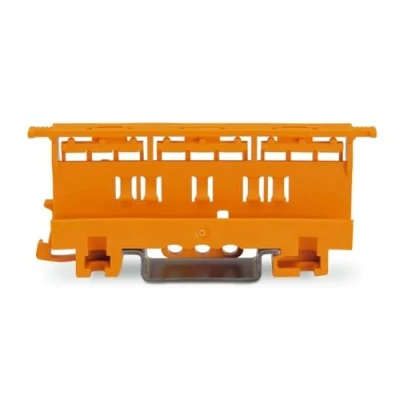 Abbildung von WAGO Befestigungsadapter 221 500 Befestigungs Adapter der Serie (4 mm²), zur Montage auf TS 35, 10 Stück, für Schraubbefestigung, orange