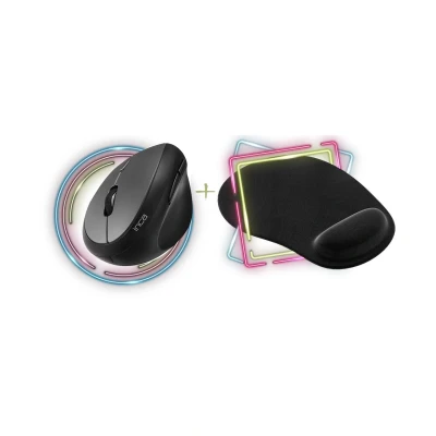 Abbildung von INCA 2in1 Set Wireless 1600 DPI Funk Maus &amp; Mauspad 3mm