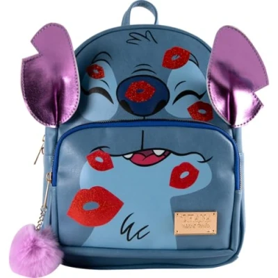 Abbildung von Cerdà Disney Lilo und Stitch Rucksack Kunstleder Motiv Küsschen Blau