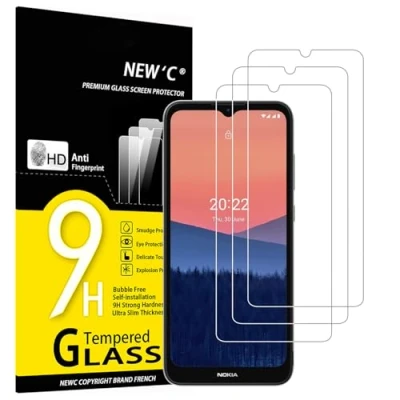 Abbildung von NEW&#039;C 3 Stück, Panzer Schutz Glas für Nokia C21, Frei von Kratzern, 9H Härte, HD Displayschutzfolie, 0.33mm Ultra klar, Ultrabeständig
