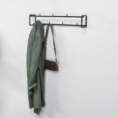 Abbildung von Spinder Design Garderobenleiste &quot;CLINT 1&quot;, (1 St.), Schlanke, minimalistische Wandgarderobe va Stahl mit 8 Haken