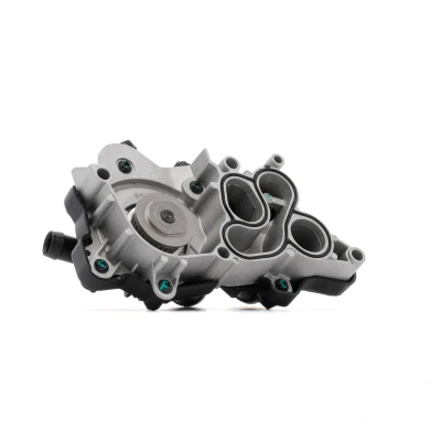 Abbildung von FEBI BILSTEIN 106497 Wasserpumpe 28 Aluminium mit Thermostat Kunststoff Gehäuse VOLKSWAGEN: Golf 7 Schrägheck, Polo V Tiguan I