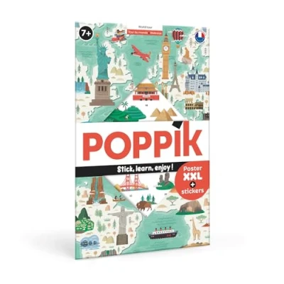 Abbildung von POPPIK Kreativset Sticker Lernposter, Weltreise