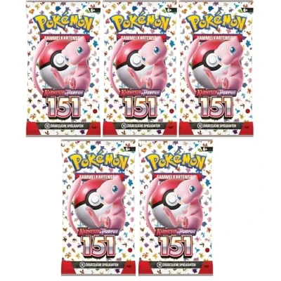 Abbildung von Arkero G 5x Karmesin &amp; Purpur 151 Booster Sammelkarten DEUTSCH Karten Serie + 50 Soft Card Sleeves