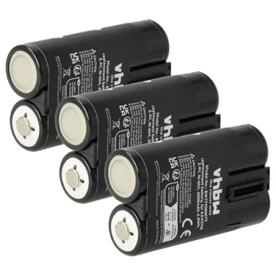 Abbildung von vhbw 3X Akku Ersatz für Kodak KAA2HR Kamera (2000 mAh, 2,4 V, NiMH)