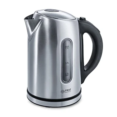 Abbildung von TZS FIRST AUSTRIA Wasserkocher Edelstahl, 2200W, 1,7 l, Temperatureinstellung 60 100C, Kalkfilter, 1 2200 W, Warmhaltefunktion, verdecktes Heizelement, LED Beleuchtungsfarbe