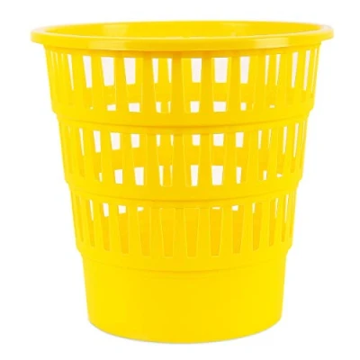 Abbildung von Office Products 19053621 06 Abfallkorb Papierkorb 16 Liter Kunststoff Mülleimer Design Für Büro Küche Stabil Ökologisches PP Produkt Rissbeständig 1 Stück Gelb Maße: 30,8 x 31 30,8cm