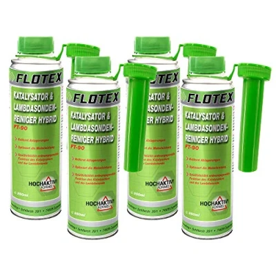Abbildung von Flotex Katalysator &amp; Lambdasondenreiniger Hybrid, 4 x 250ml Additiv beseitigt Verschmutzungen in und Lambdasonde