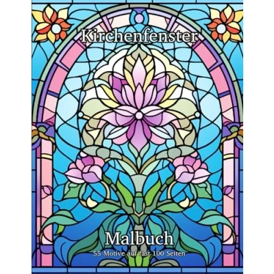 Abbildung von Kirchenfenster Malbuch: fantastische, beruhigende zum selbst kolorieren