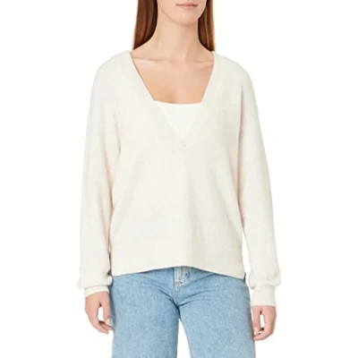 Abbildung von comma Strickpullover, Damen, Größe: 34, Beige