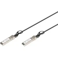Abbildung von DIGITUS Universal SFP+ DAC Kabel 10 Gbit/s Netzwerkkabel 1 m Direct Attach Cable Copper AWG30 Twinax Schwarz