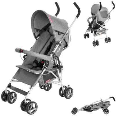 Abbildung von Moby System Kinder Buggy Barton Kompakter Reise Kinderwagen grau