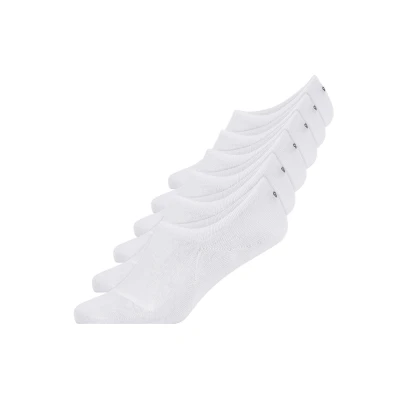 Abbildung von Snocks Füßlinge für Damen und Herren aus Bio Baumwolle 6 Paar Rutschfeste unsichtbare Sneakersocken Kurze Socken Gr. 47 50 Farbe Weiß
