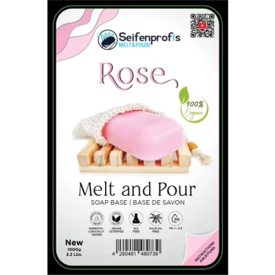 Abbildung von Seifenprofis 1kg Pink Glycerinseife Rohseife Seifenbasis (SLS+SCS frei) 100% Vegan zum Seifengießen Seife selber Machen