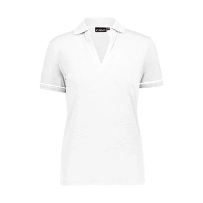 Abbildung von CMP F.lli Campagnolo Damen T Shirt &amp; Polo Slub Jersey Stretch Poloshirt, Bianco, D40, 39T7686