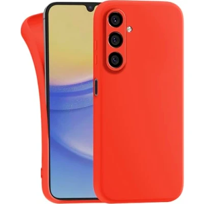Abbildung von MyGadget Hülle kompatibel mit Samsung Galaxy A15 5G robuste Handyhülle TPU Case Slim Silikonhülle Back Cover Kratzfest Schutzhülle Matt Orange