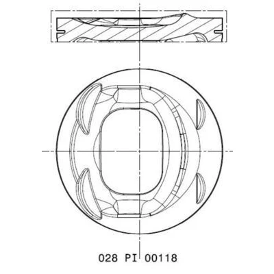 Abbildung von Kolben MAHLE ORIGINAL 028 PI 00118 001