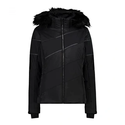 Abbildung von CMP Damen Ripstop Jacke mit abnehmbarer Kapuze, Schwarz, D38