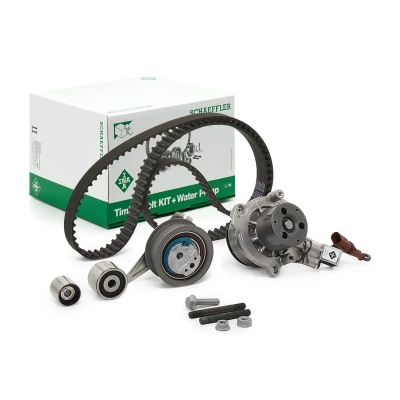 Abbildung von INA 530 0759 30 Wasserpumpe + Zahnriemensatz mit schaltbare VOLKSWAGEN: Passat B8 Variant, Tiguan II, Limousine