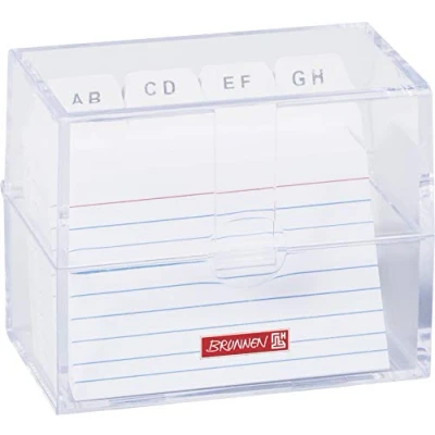 Abbildung von Karteibox A8 gefüllt transparent