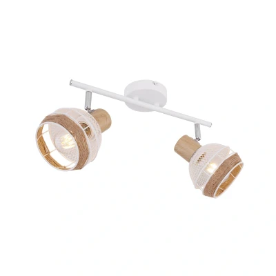 Abbildung von Lighting WIDY Strahler Metall weiß, 2x E27