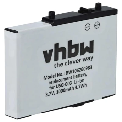 Abbildung von vhbw Akku Ersatz für Nintendo USG 001, 003 Spielekonsole (900mAh, 3,7V, Li Ion)