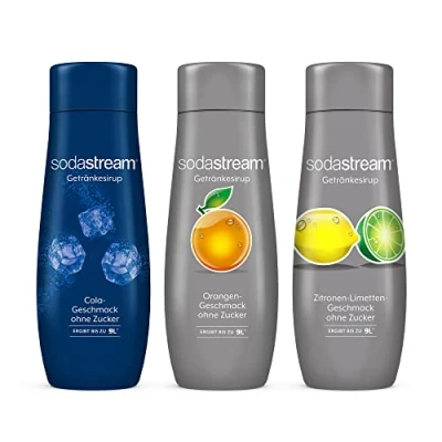 Abbildung von SodaStream Sirup Bundle Cola ohne Zucker, Orange Zitrone Limette 3x 440ml Getränkesirup für je bis zu 9 Liter Fertiggetränk
