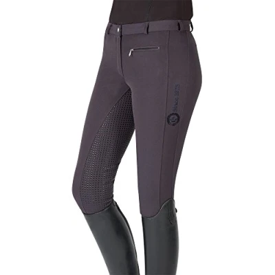 Abbildung von PFIFF 102235 Damen Reithose Yasmin mit Silikon Grip Besatz, Anthrazit 42