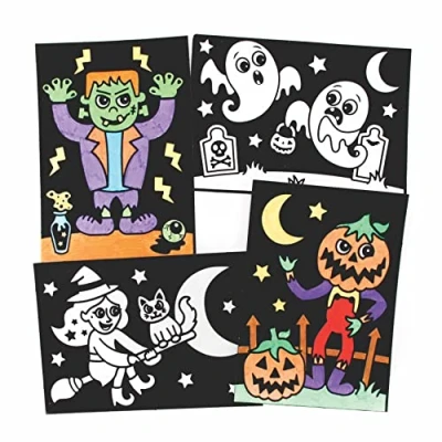 Abbildung von Baker Ross FE737 Ausmalbilder, Halloween Dekorationen, 10 Stück, Filz Bastelbilder zum Selbermachen, Bastelset für Kinder Dekorieren und Präsentieren