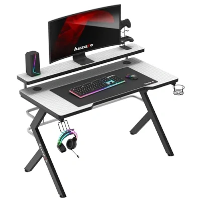 Abbildung von Huzaro Hero 5.0 Schreibtisch Weiß 120 cmx60 cm
