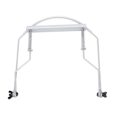 Abbildung von Mundharmonika Hals Halter, Metall 10 Löcher Hände frei Ständer Halter Verstellbare Zahnstange Unterstützung um für