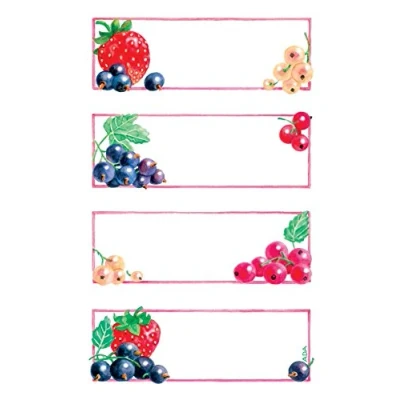 Abbildung von AVERY Zweckform 59550 Marmeladen Etiketten Erdbeeren, Johannisbeeren (wiederablösbar) 12 Aufkleber