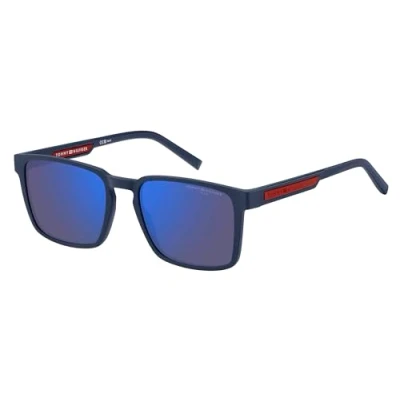 Abbildung von Tommy Hilfiger Unisex Sonnenbrille, Größe: 55, Matte blue