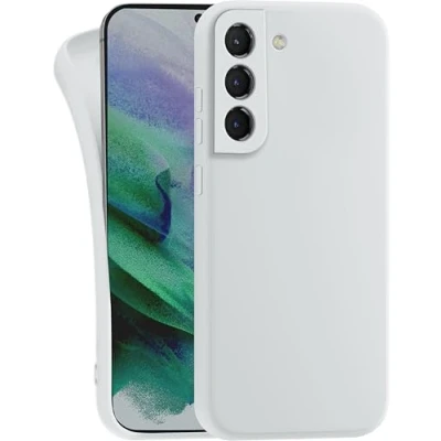Abbildung von MyGadget Hülle für Samsung Galaxy S21 FE robuste Silikon Schutzhülle TPU Case Slim Silikonhülle Back Cover Kratzfest Handyhülle Matt Weiß
