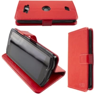 Abbildung von caseroxx Handy Hülle Tasche kompatibel mit Crosscall Core M4 / Go Bookstyle Case Wallet in rot