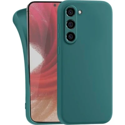 Abbildung von MyGadget Hülle für Samsung Galaxy S23 robuste Silikon Schutzhülle TPU Case Slim Silikonhülle Back Cover Kratzfest Handyhülle Matt Olivgrün