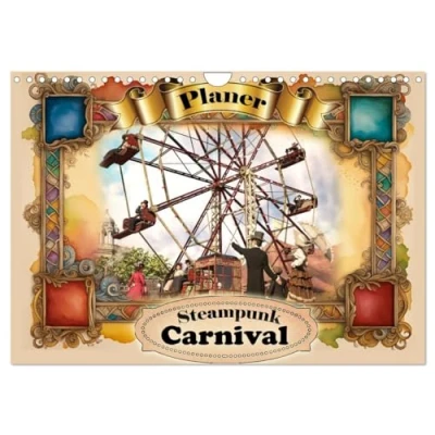 Abbildung von Steampunk Carnival (Wandkalender 2025 DIN A4 quer), CALVENDO Monatskalender