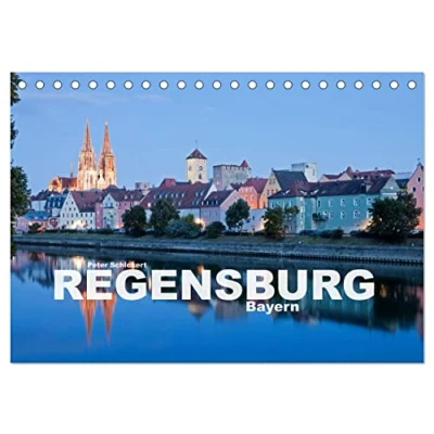 Abbildung von Regensburg Bayern (Tischkalender 2025 DIN A5 quer), CALVENDO Monatskalender
