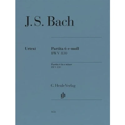 Abbildung von Partita Nr. 6 e moll BWV 830; Urtextausgabe ohne Fingersatz: Besetzung: Klavier zu zwei Händen (G. Henle Urtext Ausgabe)
