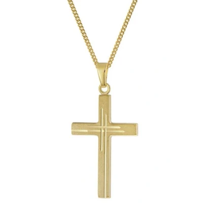 Abbildung von trendor 28214 Kreuz Anhänger Gold 333 (8K) An Goldplattierter Halskette