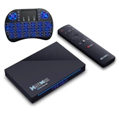 Abbildung von Android TV Box H96 Max RK3566 11.0 8GB RAM 64GB ROM 2,4G/5GHz WLAN 1000m LAN 4K H.265 mit Tastatur i8