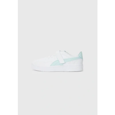 Abbildung von Puma Court Lally Unisex Sneaker low für Kinder, Größe: 30, White/sea glass Schuhe