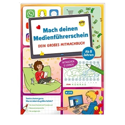 Abbildung von Mach deinen Medienführerschein: Dein großes Mitmachbuch: Spielerische Aufgaben, Übungen und Tipps zur Mediennutzung ab 8 Jahren Medienkompetenz für Kinder Social Media, Cybermobbing &amp; Sicherheit