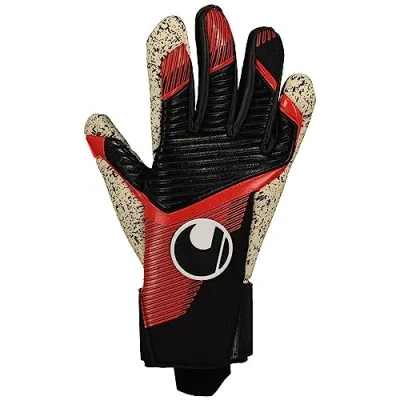 Abbildung von uhlsport Powerline Supergrip Torwarthandschuh, Herren, Größe: 10, Schwarz rot weiß