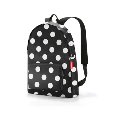 Abbildung von reisenthel mini maxi Rucksack dots white faltbarer kompakter wasserabweisend
