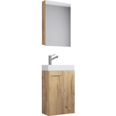 Abbildung von VCM Waschtisch 3 tlg Gäste WC Waschplatz Slito Schrank