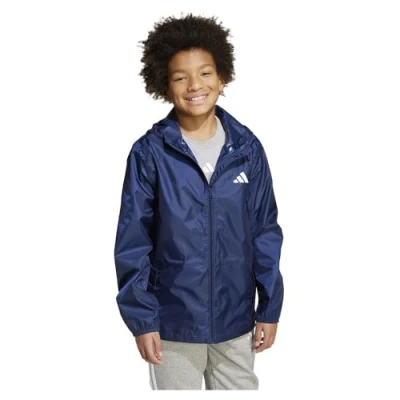 Abbildung von adidas Performance RAIN Jacket Junior Unisex Windbreaker für Kinder, Größe: 164, Dark blue