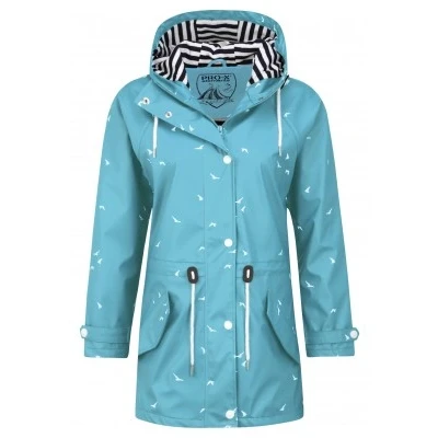 Abbildung von Blauer Damen Friesennerz Marly mit Schwalbenprint von Pro X Elements