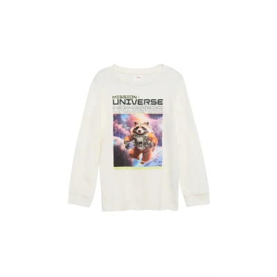Abbildung von s.Oliver MIT BÜNDCHEN UND Fotoprint Langarmshirt für Kinder, Größe: 104/110, Ecru